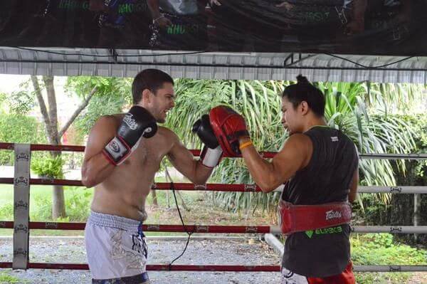 Evan Training at Khongsittha Fight Camp